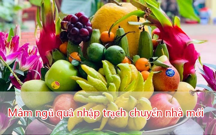Mâm ngũ quả chuyển về nhà mới