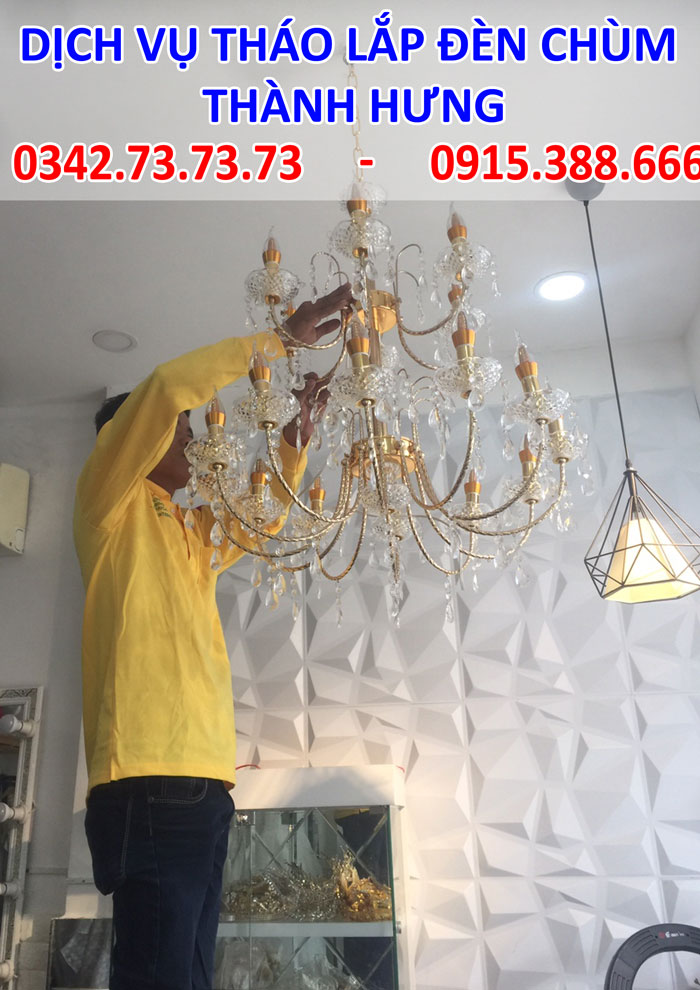 Dịch vụ tháo lắp đèn chùm tại Hà Nội giá rẻ