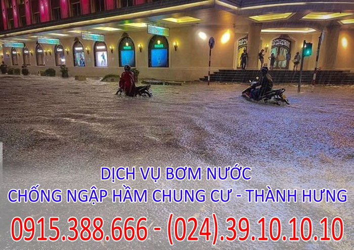 Dịch vụ bơm nước chống ngập hầm chung cư chuyên nghiệp