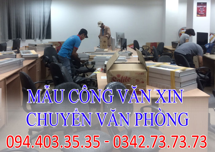 mẫu công văn xin chuyển văn phòng