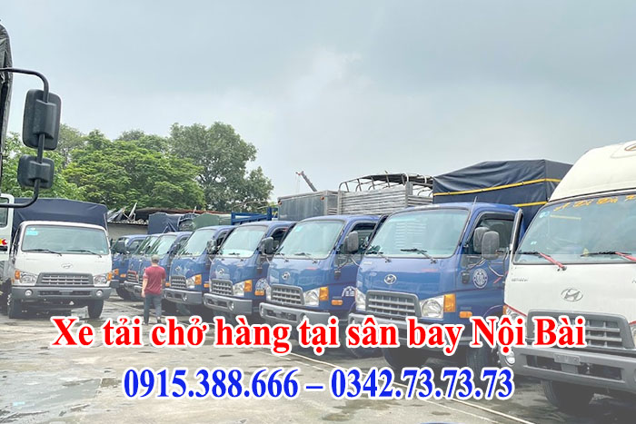 Xe tải chở hàng tại sân bay Nội Bài phục vụ 24/7