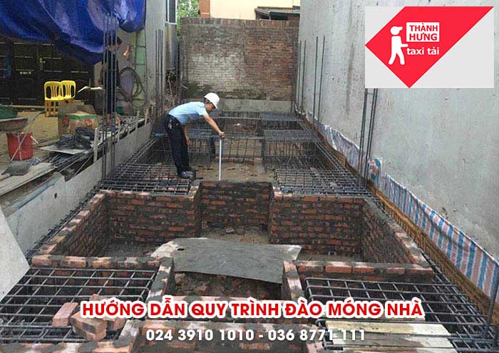 quy trình đào móng nhà  chi tiết