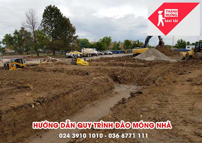 quy trình đào móng nhà 